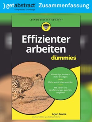 cover image of Effizienter arbeiten für Dummies (Zusammenfassung)
